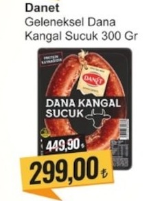 Danet Geleneksel Dana Kangal Sucuk 300 Gr