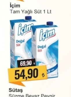 İçim Tam Yağlı Süt 1 Lt