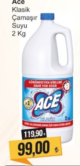 Ace Klasik Çamaşır Suyu 2 Kg