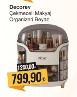 Decorev Çekmeceli Makyaj Organizeri Beyaz