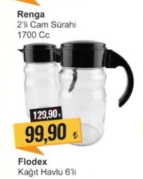 Renga 2'Li Cam Sürahi 1700 Cc