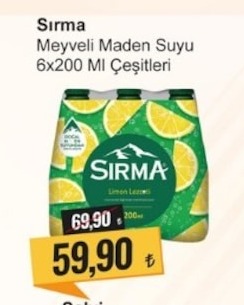 Sırma Meyveli Maden Suyu 6X200 Ml Çeşitleri