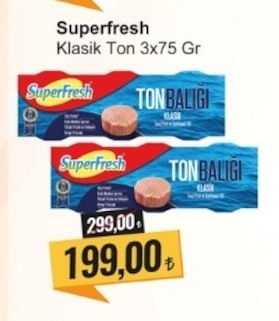 Superfresh Klasik Ton 3X75 Gr