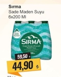 Sırma Sade Maden Suyu 6X200 Ml