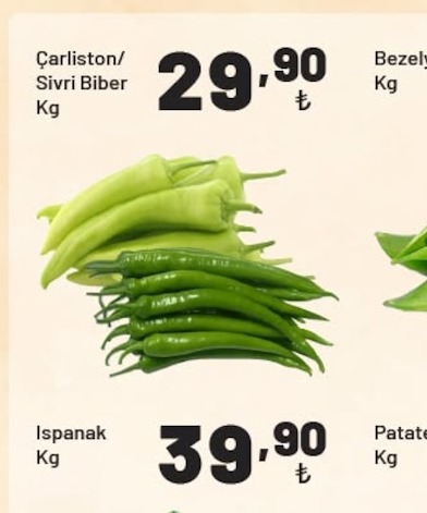 Çarlston/Sivri Biber Kg