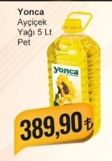 Yonca Ayçiçek Yağı 5 Lt Pet