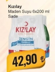 Kızılay Maden Suyu 6X200 Ml Sade