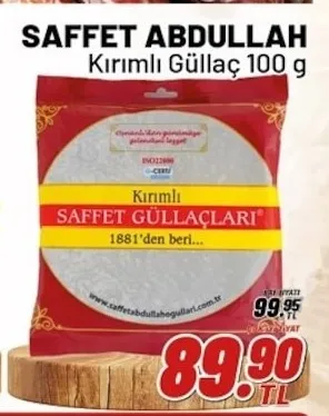 Saffet Abdullah Kırımlı Güllaç 100 G