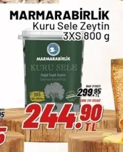 Marmarabirlik Kuru Sele Zeytin 3Xs 800 G