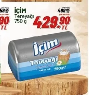 İçim Tereyağı 750 G