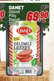 Danet Dilimli Piliç Sucuk 250 G