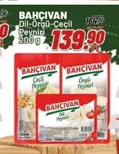 Bahçivan Dil-Örgü-Çeçil Peyniri 200 G