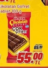 Ülker Çikolatalı Gofret Tablet 100 G