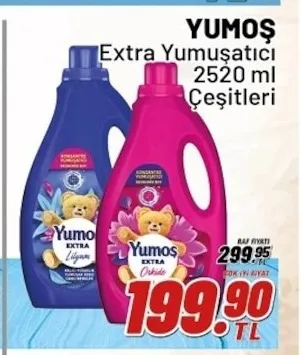 Yumoş Extra Yumuşatıcı 2520 Ml Çeşitleri