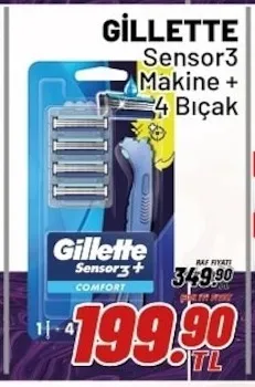 Gillette Sensor3 Makine + 4 Bıçak