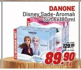Danone Disney Sade Aromalı Süt 6X180 Ml