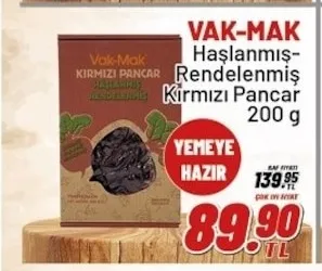 Vak-Mak Haşlanmış-Rendelenmiş Kırmızı Pancar 200 G