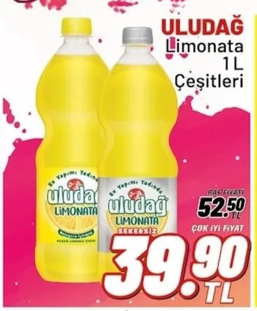 Uludağ Limonata 1 L Çeşitleri