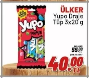 Ülker Yupo Draje Tüp 3X20 G