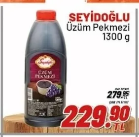 Seyi̇Doğlu Üzüm Pekmezi 1300 G
