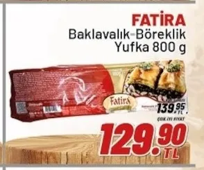Fatıra Baklavalık-Böreklik Yufka 800 G