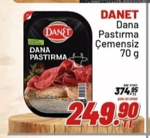 Danet Dana Pastırma Çemensiz 70 G