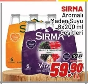 Sirma Aromalı Maden Suyu 6X200 Ml Çeşitleri