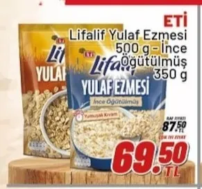 Eti Lifalif Yulaf Ezmesi 500 G - İnce Öğütülmüş 350 G