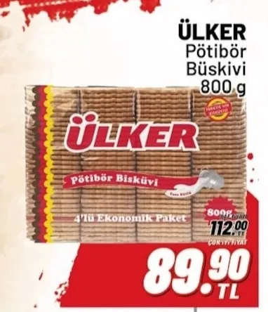 Ülker Pötibör Bisküvi 800 G