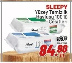 Sleepy Yüzey Temizlik Havlusu 100'Lü Çeşitleri