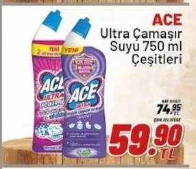 Ace Ultra Çamaşır Suyu 750 Ml Çeşitleri