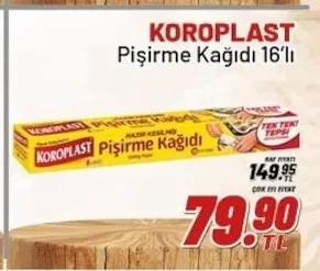 Koroplast Pişirme Kağıdı 16'Lı