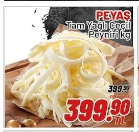 Peyaş Tam Yağlı Çeçil Peyniri Kg