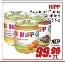 Hipp Kavanoz Mama Çeşitleri 2-3 No