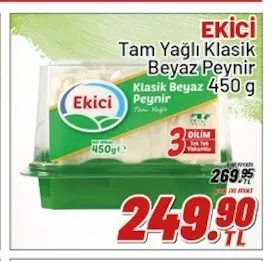 Ekici Tam Yağlı Klasik Beyaz Peynir 450 G