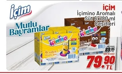 Içim Içimino Aromalı Süt 6X180 Ml Çeşitleri