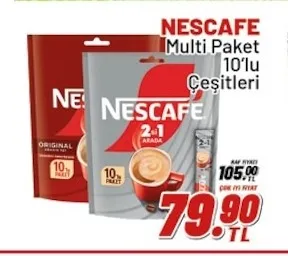Nescafe Multi Paket 10'Lu Çeşitleri