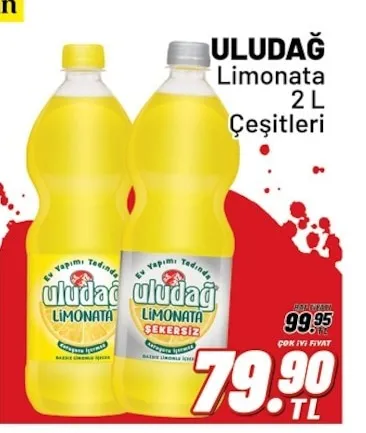Uludağ Limonata 2 L Çeşitleri