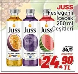 Juss Fesleğenli İçecek 250 Ml Çeşitleri
