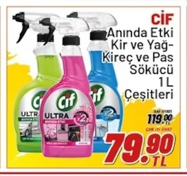 Cif Anında Etki Kir Ve Yağ-Kireç Ve Pas Sökücü 1 L Çeşitleri