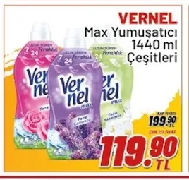 Vernel Max Yumuşatıcı 1440 Ml Çeşitleri