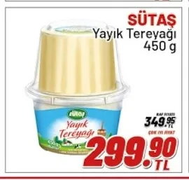 Sütaş Yayık Tereyağı 450 G