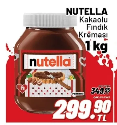 Nutella Kakaolu Fındık Kreması 1 Kg