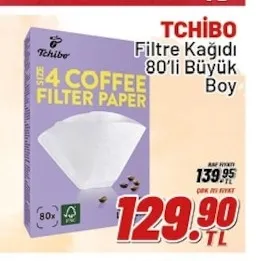 Tchibo Filtre Kağıdı 80'Li Büyük Boy