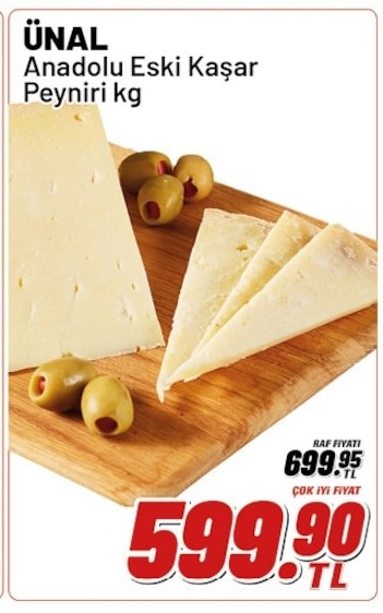 Ünal Anadolu Eski Kaşar Peyniri Kg