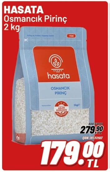 Hasata Osmancık Pirinç 2 Kg