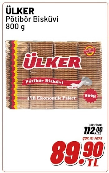 Ülker Pötibör Bisküvi 800 G