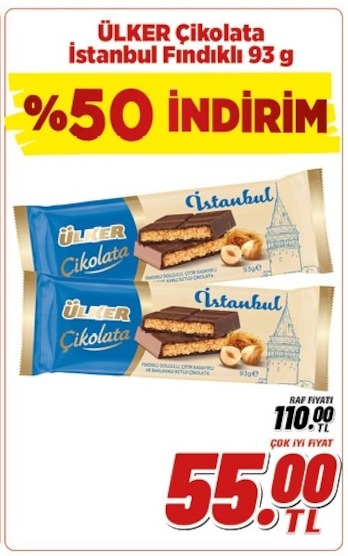 Ülker Çikolata Istanbul Fındıklı 93 G