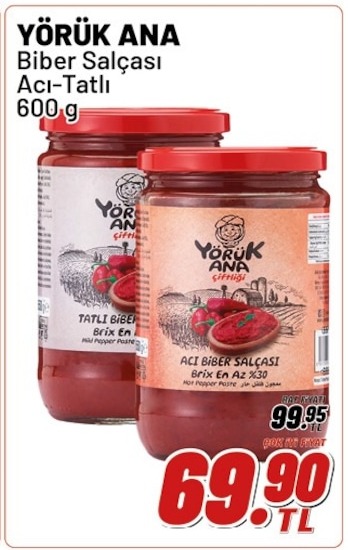 Yörük Ana Biber Salçası Acı-Tatlı 600 G