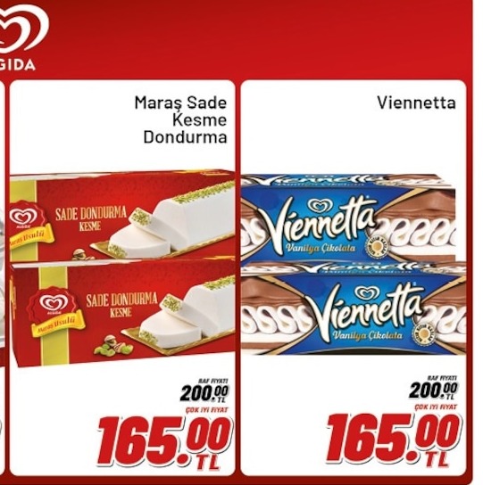 Algida Maraş Sade Kesme Dondurma
